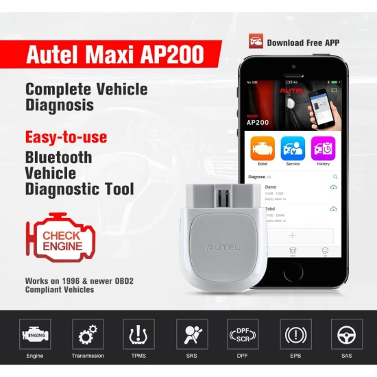 Професионална авто диагностика Autel AP200 