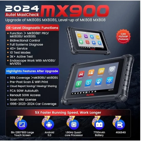 Autel MX900 Автодиагностика на български език, кодиране, 3г. ъпдейти, 47 ресет функции