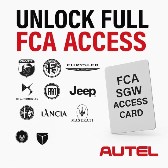 Пакет Autel FCA едногодишен достъп, FCA Security Gateway, Abarth, Alfa Romeo, Chrysler, Citroën, Dodge, DS, Fiat, Jeep, Lancia, Maserati, Opel, Peugeot, RAM