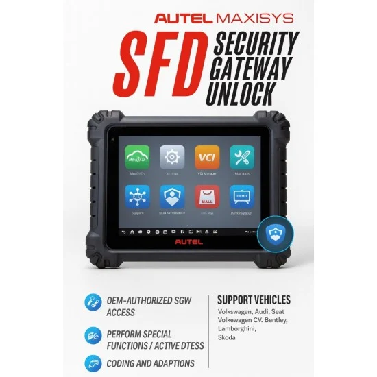 Пакет Autel SFD едногодишен достъп, SFD (Schutz Fahrzeug Diagnose), VW, Audi, Seat, Cupra, Skoda, Lamborghini, Bentley and Bugatti, Cupra