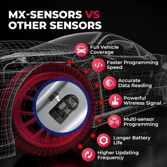 TPMS Датчик за гуми Autel MX-Sensor 433/315MHz, универсален, метален