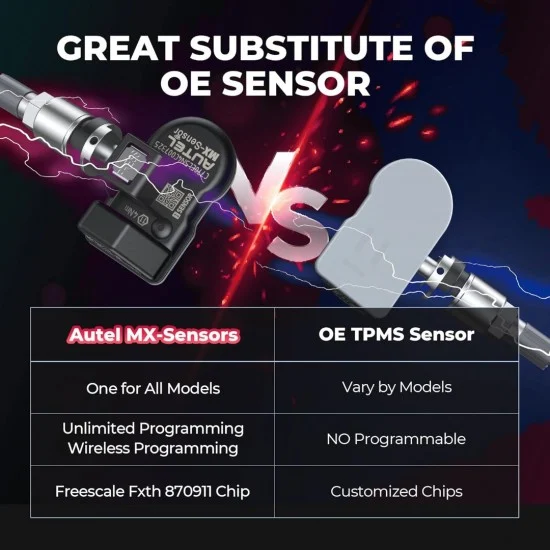 TPMS Датчик за гуми Autel MX-Sensor 433/315MHz, универсален, метален