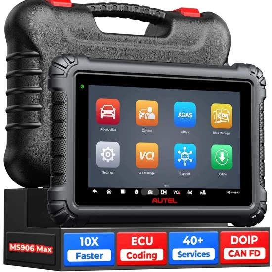 AUTEL MaxiSYS MS906 MAX – професионална автодиагностика, DoIP, CAN FD, 47+ сервизни функции, FCA + подарък 2 часа обучение