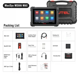 AUTEL MaxiSYS MS906 MAX – професионална автодиагностика, DoIP, CAN FD, 47+ сервизни функции, FCA + подарък 2 часа обучение