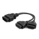 Кабел разклонител (сплитер)  OBD2 Y-кабел,  мъжки към два женски, 30 cm