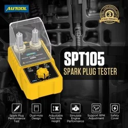 Тестер за свещи AUTOOL SPT105, 0-6000RPM, регулируема височина, два отвора 