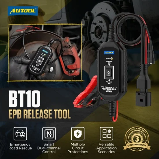 Уред за отваряне и прибиране на електрически спирачни апарати (EPB), AUTOOL BT10