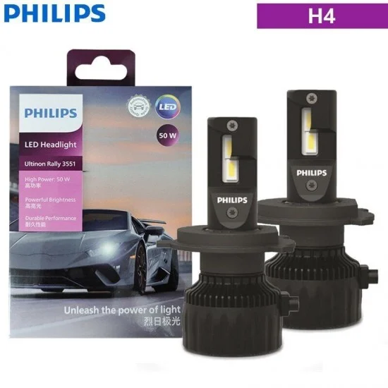 LED Крушки Philips, H4, 50W, 4000lm, 6300K, с Can-Bus технология