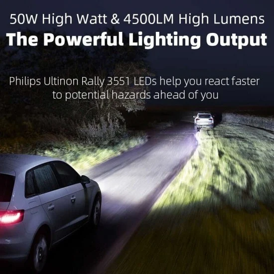 LED Крушки Philips, H4, 50W, 4000lm, 6300K, с Can-Bus технология