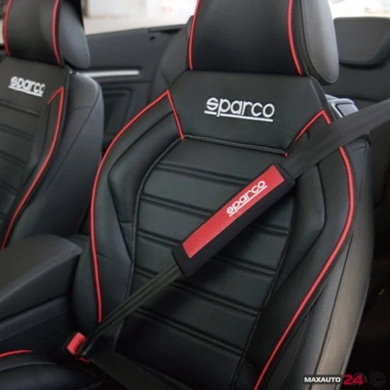 Протектор за предпазен колан Sparco, червен, 2бр./комплект