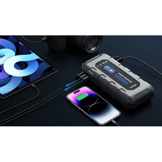 Професионална външна батерия, Jump Starter, TopDon V2200, 16 000 mAh, подходящ за двигатели до 8L