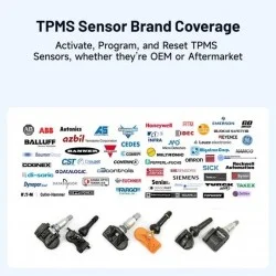 Уред за програмиране  на TPMS датчици Topdon TP48, диагностика, активиране и програмиране на всички OEM и над 20 марки TPMS датчици