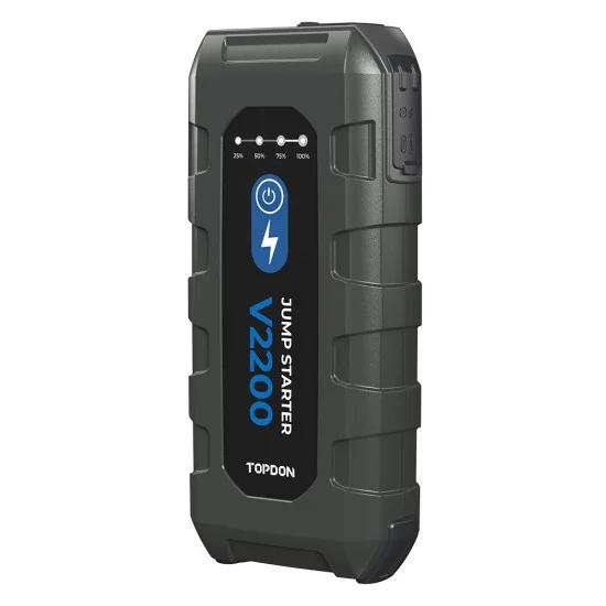 Професионална външна батерия, Jump Starter, TopDon V2200, 16 000 mAh, подходящ за двигатели до 8L