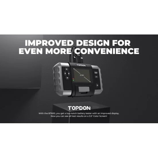 TOPDON BT600 12V – Професионален Тестер за Акумулатори с Вграден Принтер