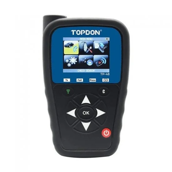 Уред за програмиране  на TPMS датчици Topdon TP48, диагностика, активиране и програмиране на всички OEM и над 20 марки TPMS датчици