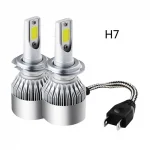 H7 LED крушки, 72w 6500k cob, вентилаторни, 2 броя в комплект