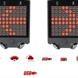 Интелигентна задна светлина за велосипед 64LED