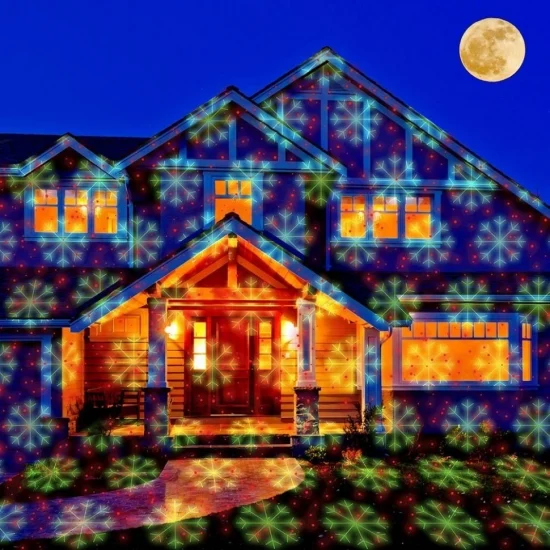 LED Коледен лазерен прожектор / LED Външен Диско ефект, цветен прожектор