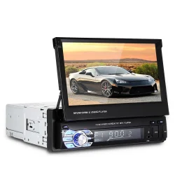 Мултимедия с вадещ се екран и Carplay, GPS + камера за задно виждане, Универсален, Bluetooth, FM, MP3, MP4, МР5 плейър