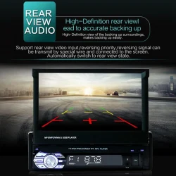 Мултимедия с вадещ се екран + камера за задно виждане, Универсален, Bluetooth, FM, MP3, MP4, МР5 плейър