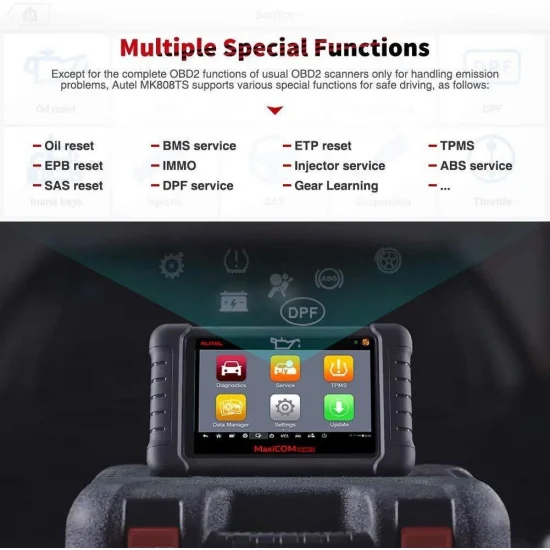 Autel MaxiCom MK808TS - Професионална авто диагностика с пълен пакет софтуер+подарък 2 часа обучение