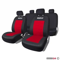 Тапицерия за кола Sparco - 9 части, червена