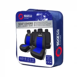 Тапицерия за кола Sparco - 9 части, синя