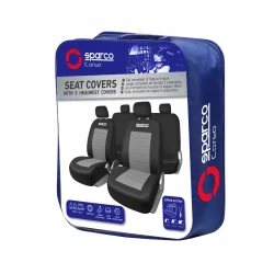 Тапицерия за кола Sparco - 9 части, сива