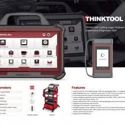 Професионална автодиагностика Thinktool MAX на български, Online Programing, 41 ресет функции с включени 2г. ъпдейти, FCA+подарък 2 часа обучение