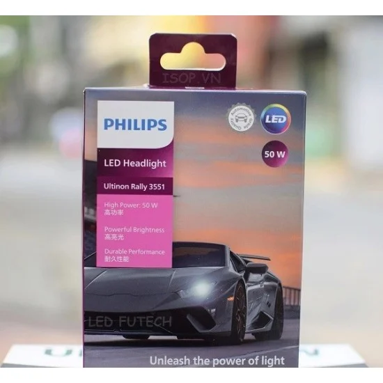 LED Крушки Philips, H7, 50W, 4500lm, 6300K, с Can-Bus технология