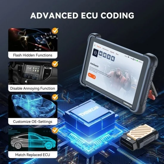 THINKCAR THINKSCAN 689BT – Автодиагностика на Български, 35 ресет функции, Доживотни ъпдейти, Can FD, DOIP