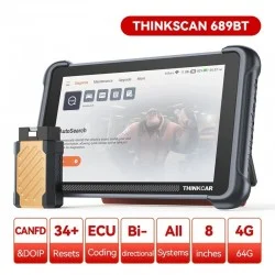 THINKCAR THINKSCAN 689BT – Автодиагностика на Български, 35 ресет функции, Доживотни ъпдейти, Can FD, DOIP