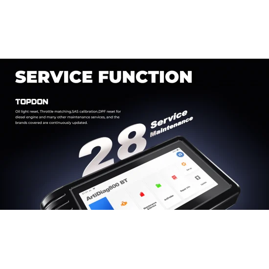 Професионална автодиагностика TOPDON ArtiDiag 800BT с 28 ресета и безплатни доживотни ъпдейти