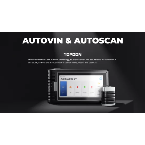 Професионална автодиагностика TOPDON ArtiDiag 800BT с 28 ресета и безплатни доживотни ъпдейти